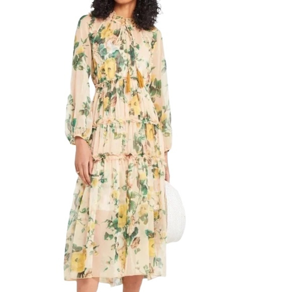 Anthropologie New With Tags OPT Felicity Dress In Yellow Size Small